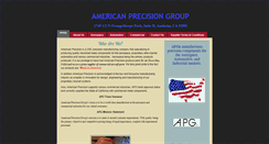 Desktop Screenshot of americanprecisiongroup.com